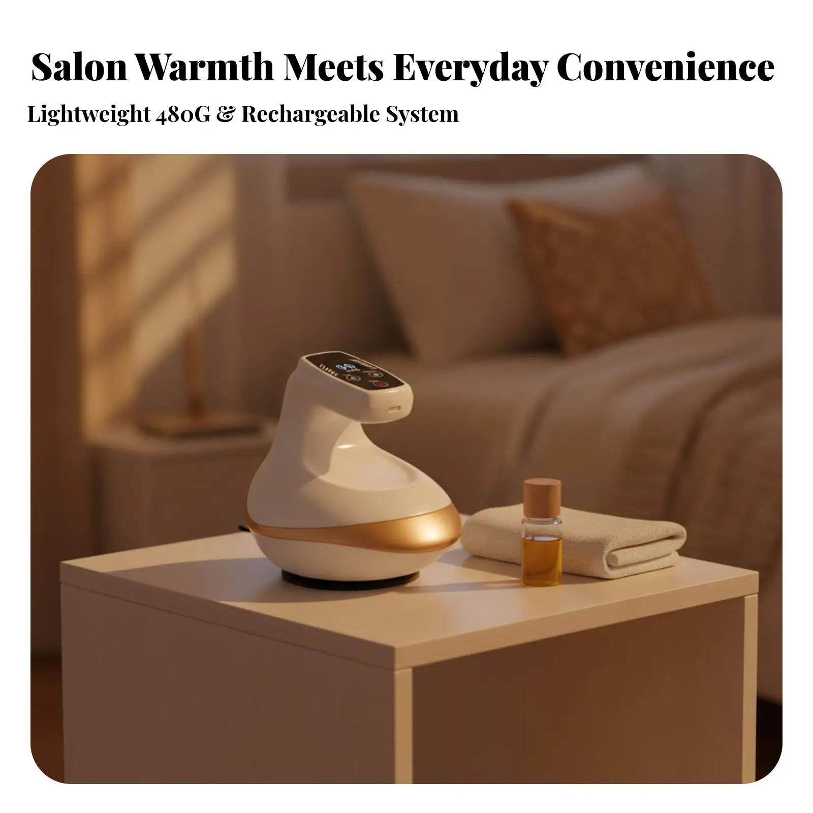 Portable Gua Sha Cupping Device with Touch Panel for Leg and Neck Care