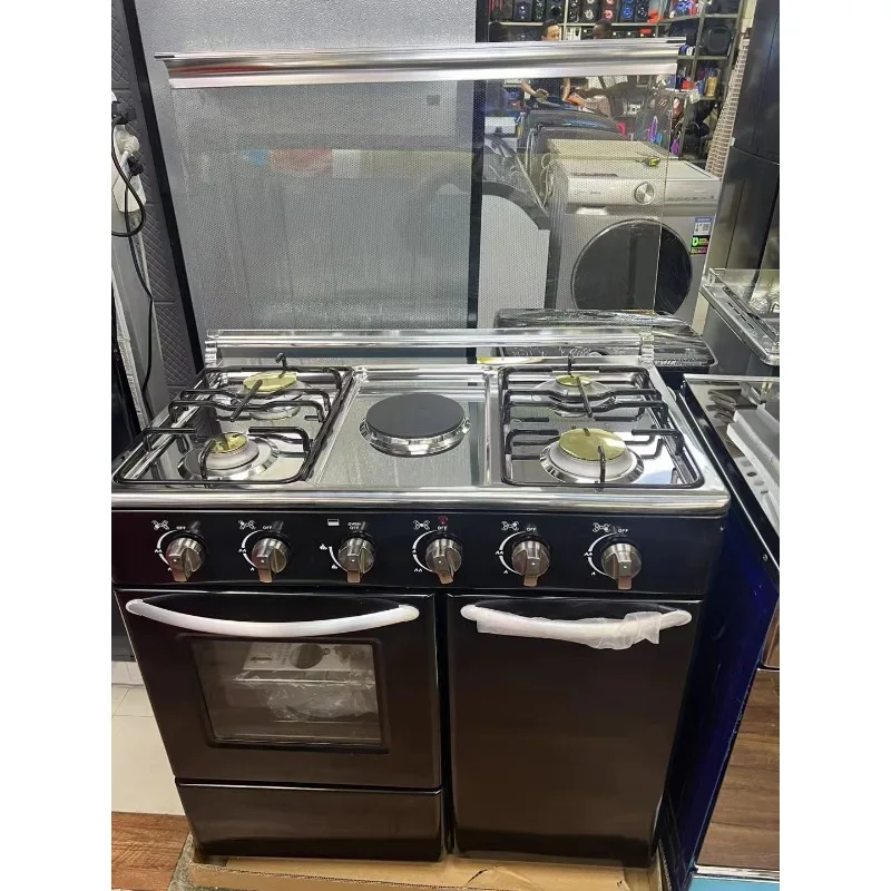 Export four gas and one electric one-piece oven liquefied gas household one-piece outdoor four-head stove gas oven