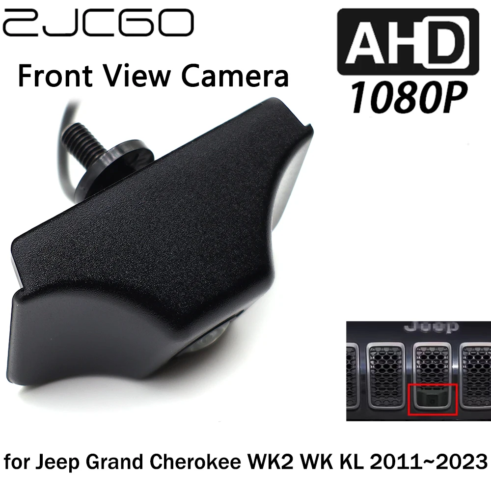 Парковочная камера ZJCGO с логотипом спереди AHD 1080P ночного видения для Jeep Grand Cherokee WK2 WK KL 2011 ~ 2023