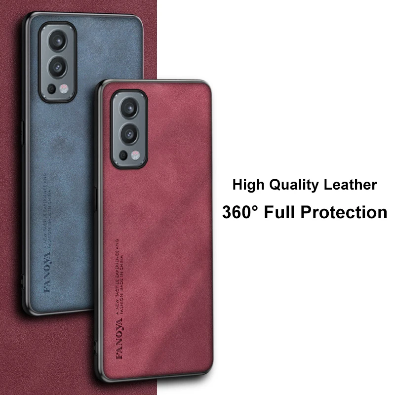 Luxury PU Leather Case For OnePlus Nord 2 2T 5G Cover Matte Silicone Protection Phone Case For OnePlus Nord N100 N20 N200 Coque