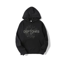 Fashion Punk Metal Rock Band Deftones Women Hoodie Floral Burst Print Sweatshirt Men Vintage Casual Pullover Streetwear Couples