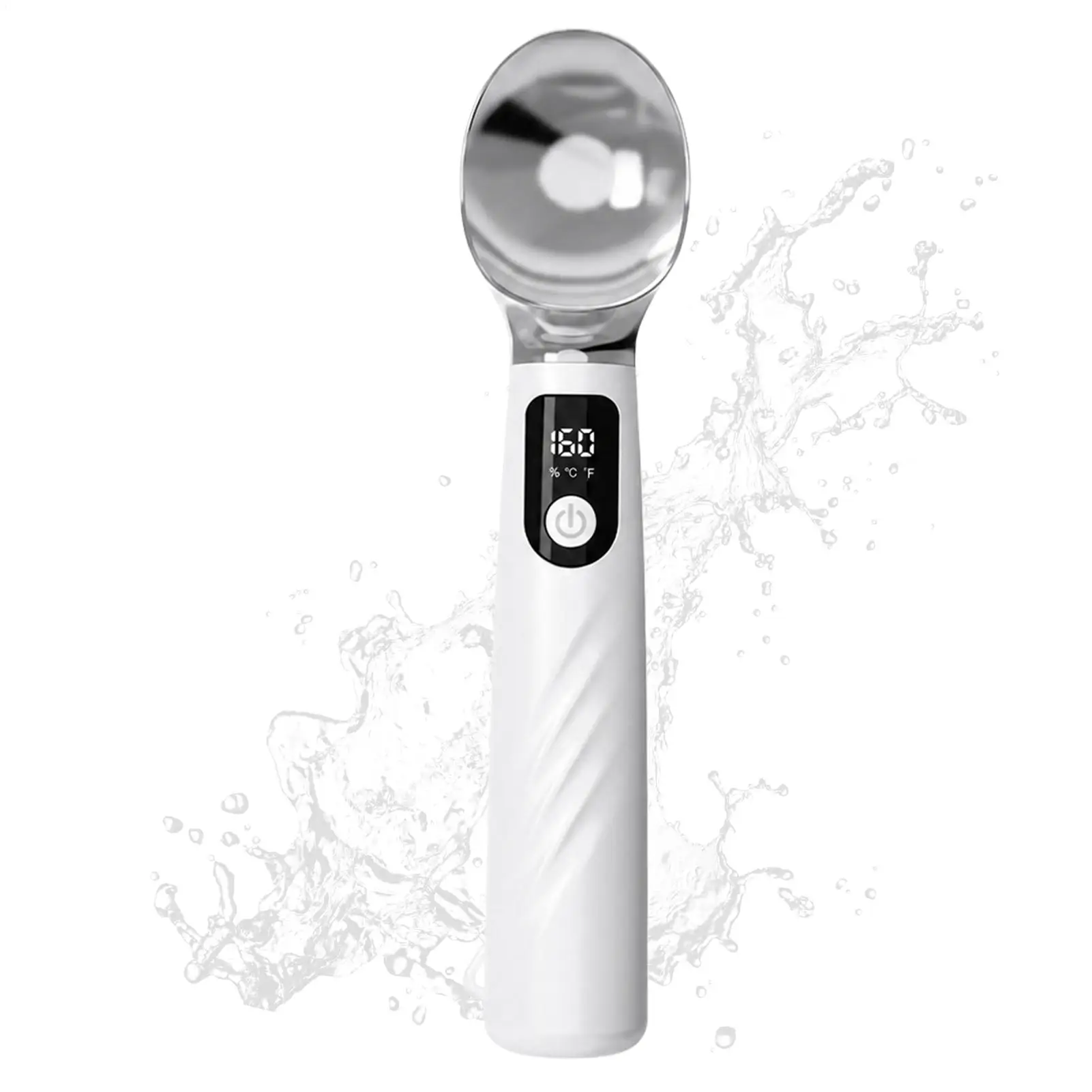 Heated Ice Cream Scoop with Removable Battery Rechargeable Scooper Heated Ice Cream Scooper with LED Display for Yogurt Sorbet