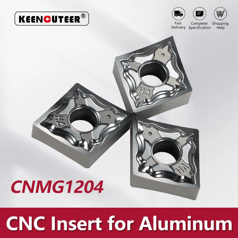 CNMG120404 CNMG120408 H01 Carbide Insert for Aluminum MCGNR/L External Turning Tool Blade Lathe Parts CNC Cutter