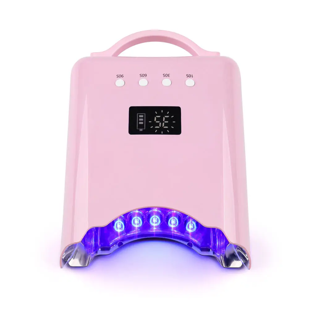 

New Design 78W fast curing thumb cordless uv LED lamp professional nail dryer uv led lamp rechargeable nail lamp