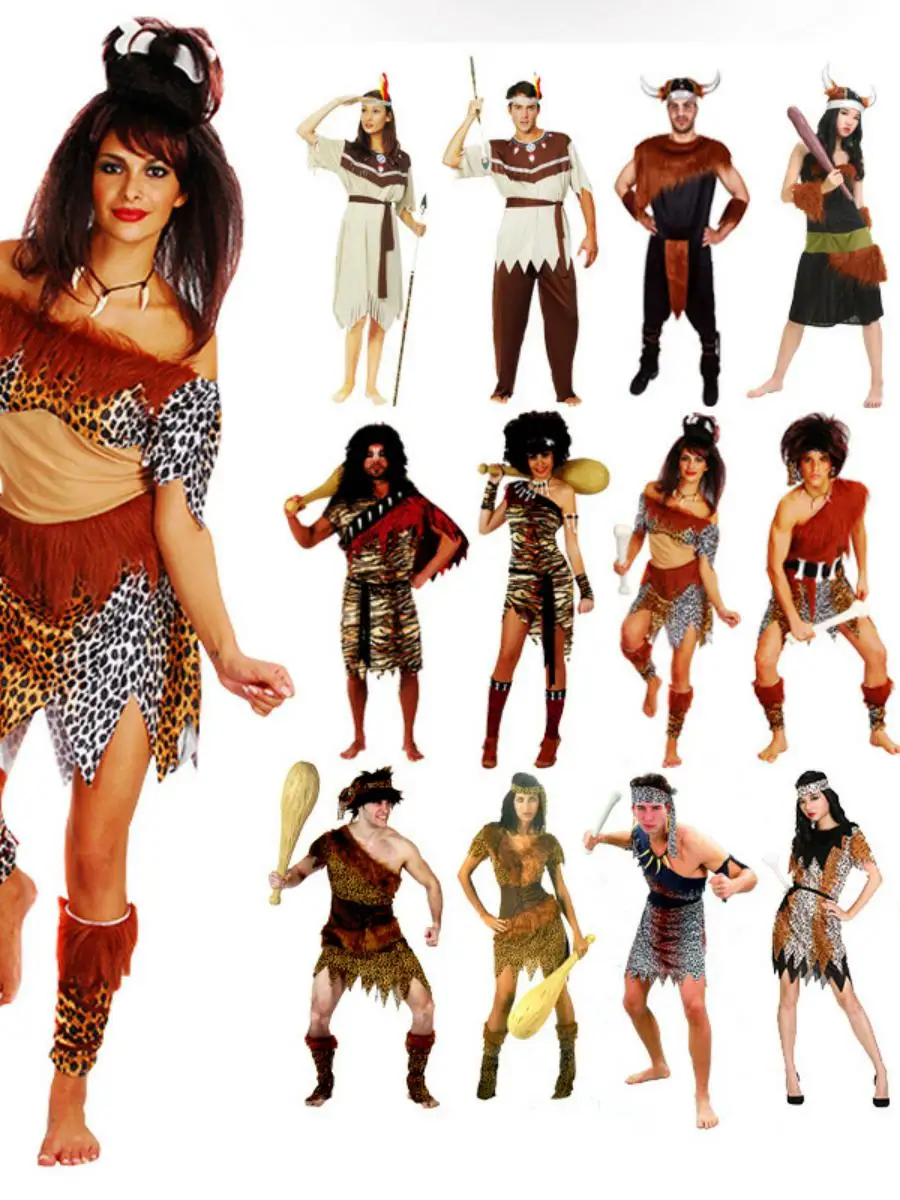 أزياء تنكرية للنساء البالغات أزياء الهالوين البرية الأصلية للكون البشري الرمزية ألياف ثلاثية الأسيتات 00% أزياء المسرح