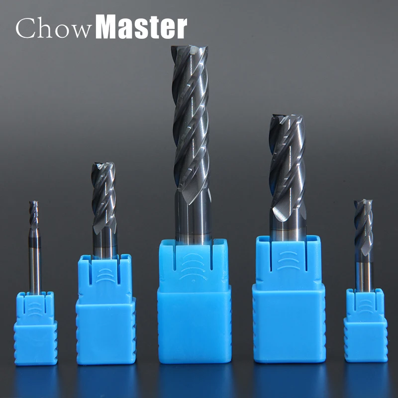 Inch size Carbide Milling Cutter 4 Flute 1/2,3/8,5/16,1/4,3/16,1/8 Metal Key Seat Tungsten Steel CNC Machine Cutting End Mills