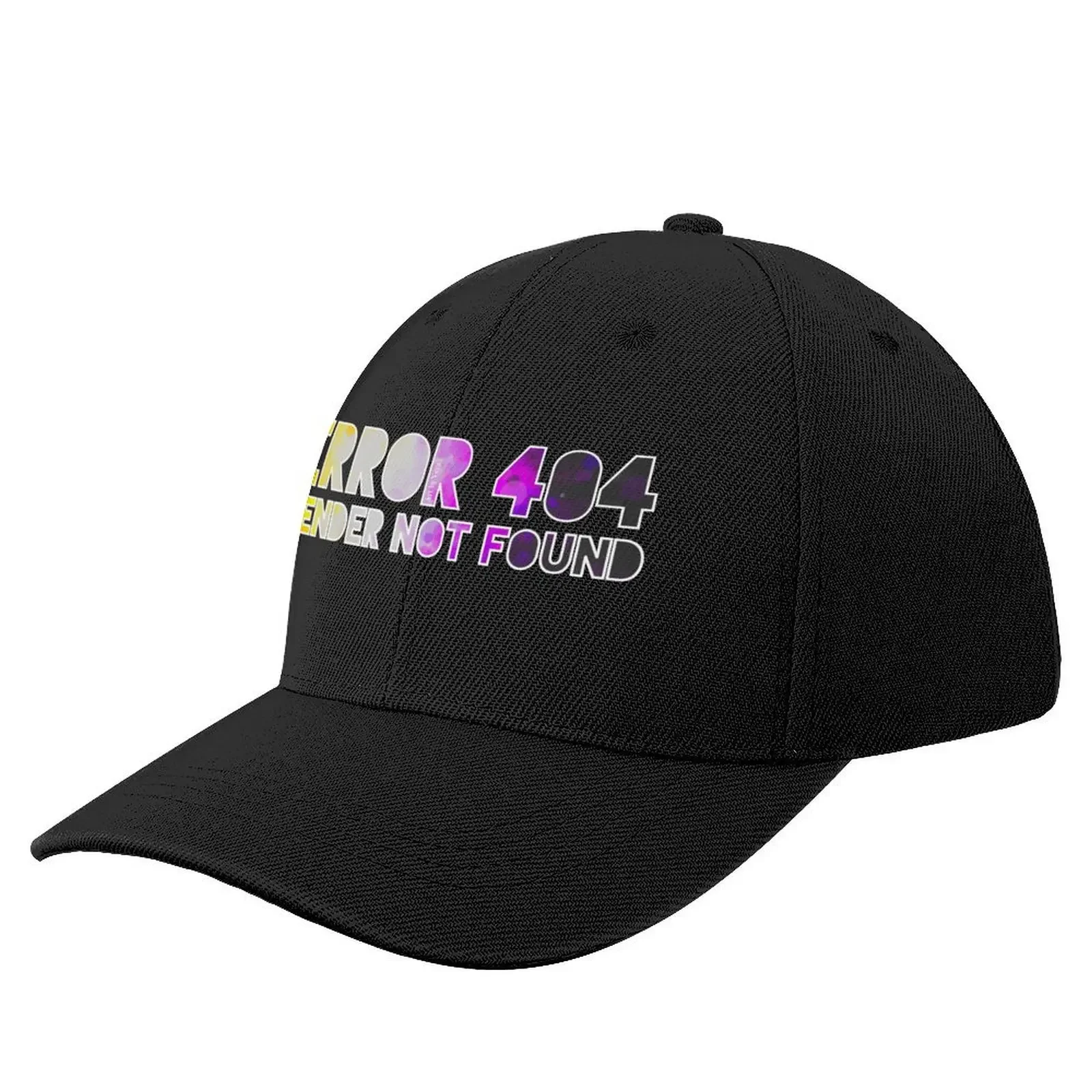 

Copy of Error 404 - Gender Not Found Enby/White Baseball Cap summer hat Custom Cap Caps Male Women's