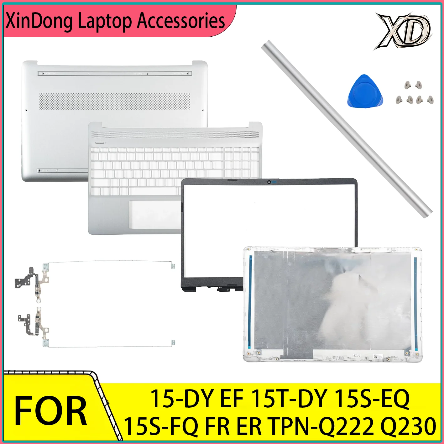 New Laptop Shell For 15-DY EF 15T-DY 15S-EQ FQ FR ER TPN-Q222/Q230 LCD Back Cover/Front Bezel/Palmrest/Bottom Case/Hinges Cover