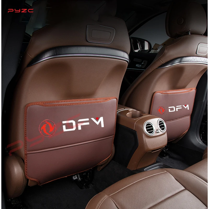 2PCS Leather Car Seat Back Anti Kick Cushion  for Dongfeng DFM AX7 H30 S30 DFSK SX5 SX6 AX4 P11 Auto Interior Accessories