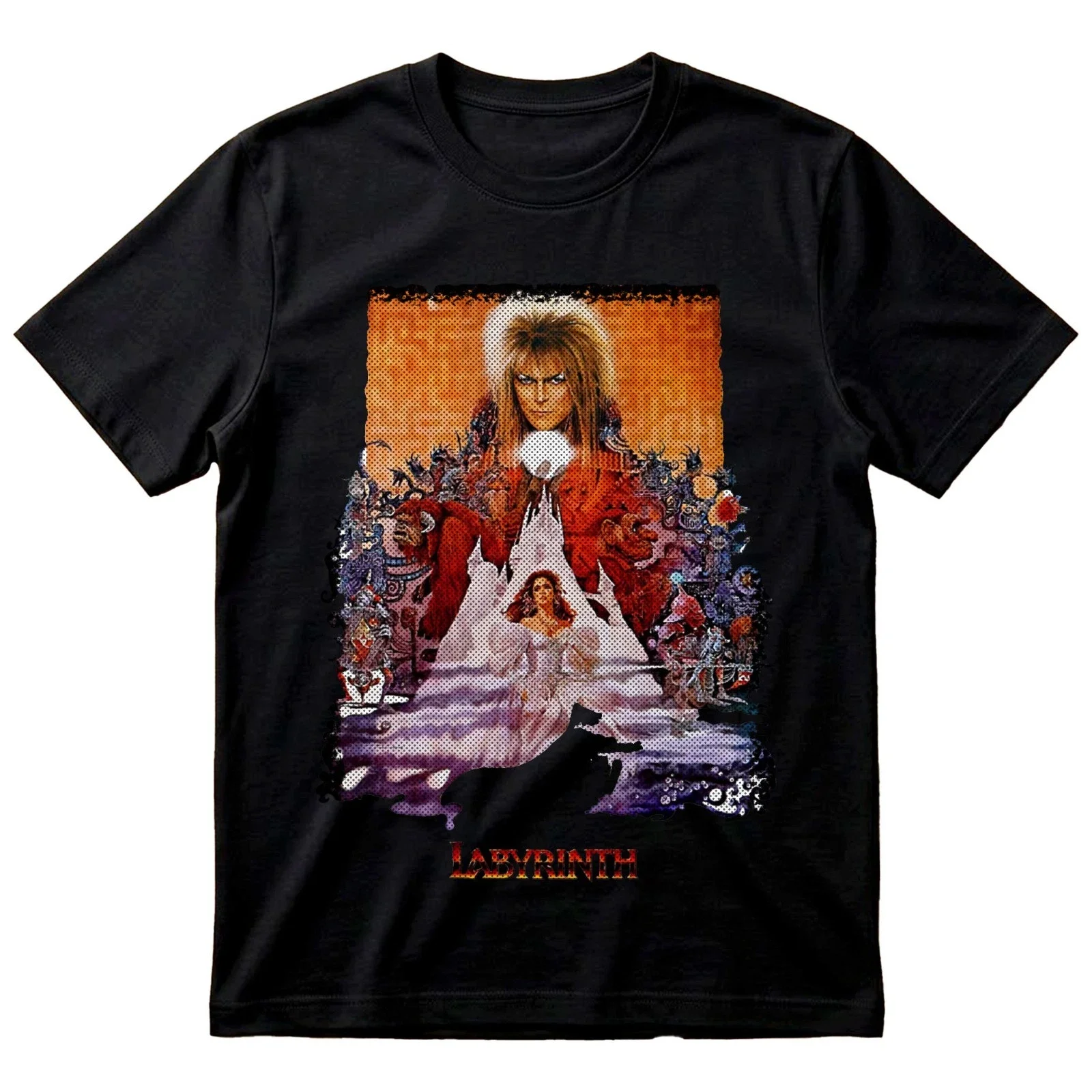 Jareth Labyrinth Vintage Graphic Unisex Black T-Shirt Movie Gift