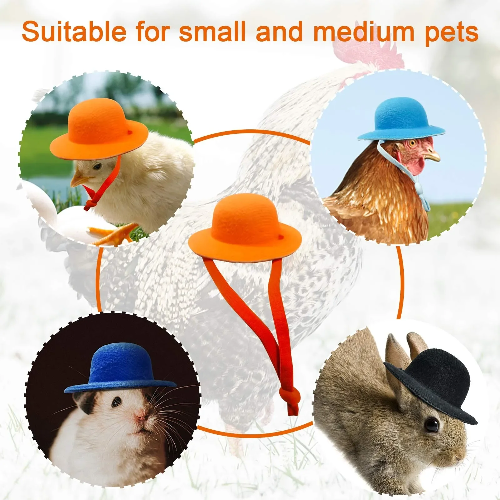 NEW Chicken Helmet Chicken Hat Hens Pets Accessories Hen Top Hat for Rooster Duck Parrot Hamster Stylish Show DIY Doll Headdress