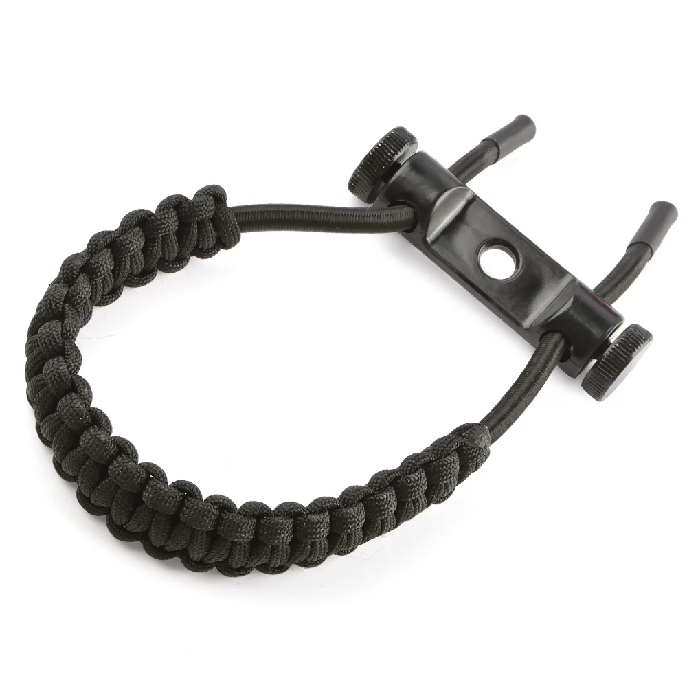1pc Nylon Woven Bow Wrist Sling Wrist Strap Multi-Functional Wrist Strap Metal Mounting Screws Archery Compound Bow Shooting Acc