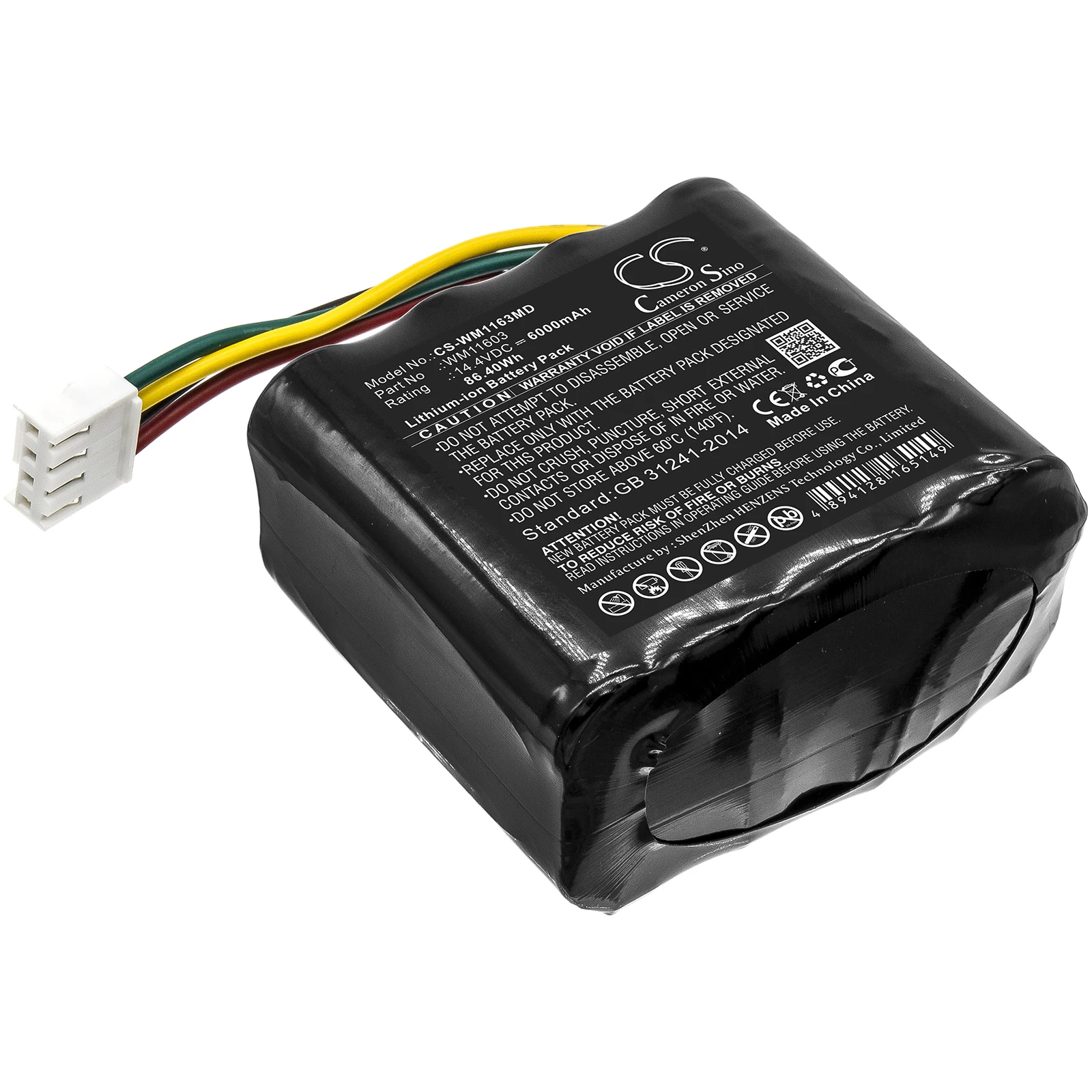 

Medical Battery 14.4V/6000mAh WM11603, 110746-O for WEINMANN Accuvac Pro