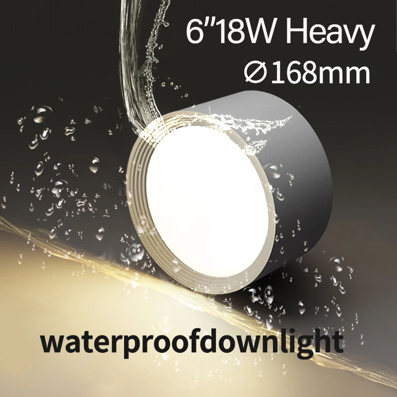 

Waterproof downlight led spotlight bathroom wet area bathroom kitchen moisture-proof and fog-proof 18W AC110V 220V