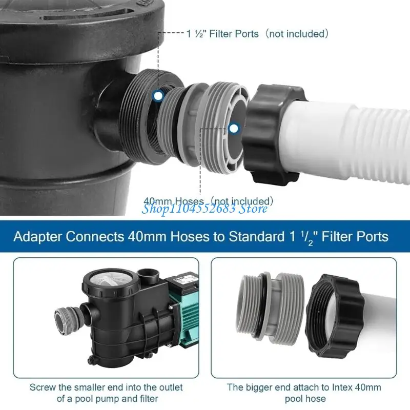 

Pool Hose Fitting Above Ground Pool Hose Converter for Easy Connection Between Intexs and Standard Pumps