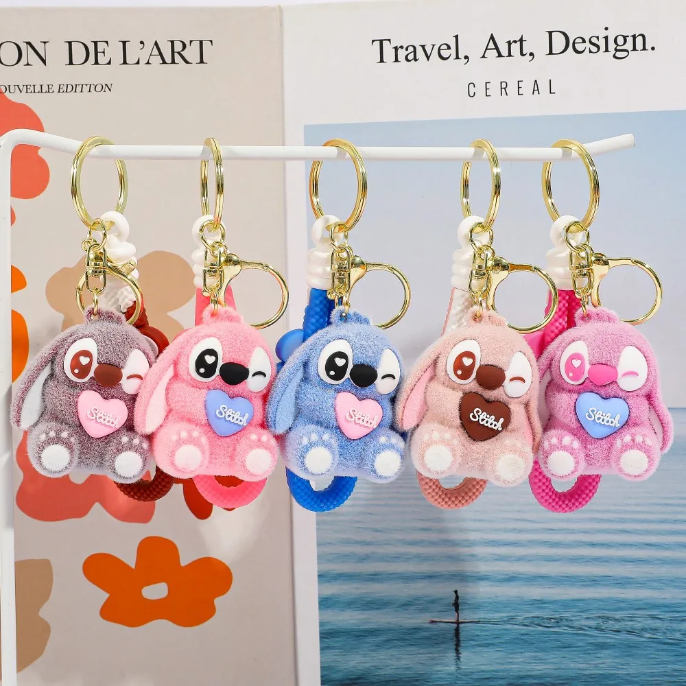 

New Arrival Stitch Plush Keychain Soft Stuffed Cartoon Doll Daily Bag Decoration Ideal Festival Surprise Gift Stitch Keychain