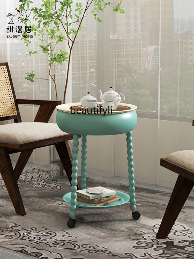 Chinese Minimalist Multifunctional Storage Side Table Home Living Room Sofa Side Table  Balcony Leisure Corner Table