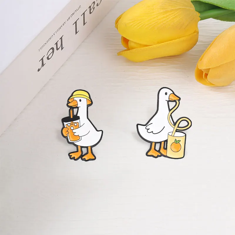 13style Cartoon Lustige Meme Emaille-Pins, Coding-Küken-Broschen, Erdbeer-Domo-Gans-Frosch-Abzeichen, Tier-Schmuck, Entwickler-Geschenk – Detail 2