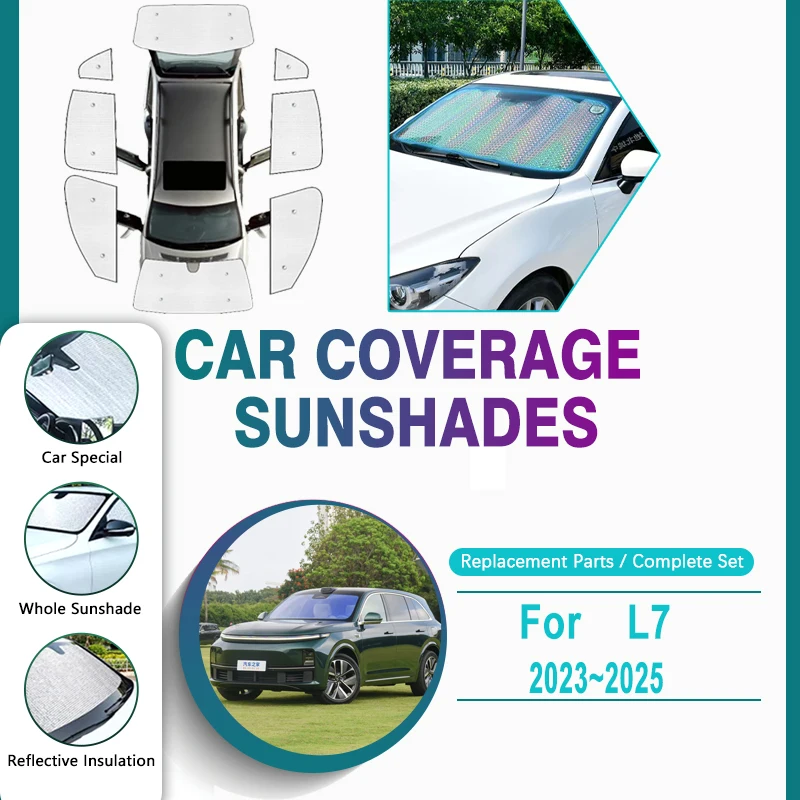 Car Coverage Sunshade Covers For Li Auto Lixiang Li L7 2023~2025 Sunproof Sunscreen Window Sunshade Skylight Covers Accessories