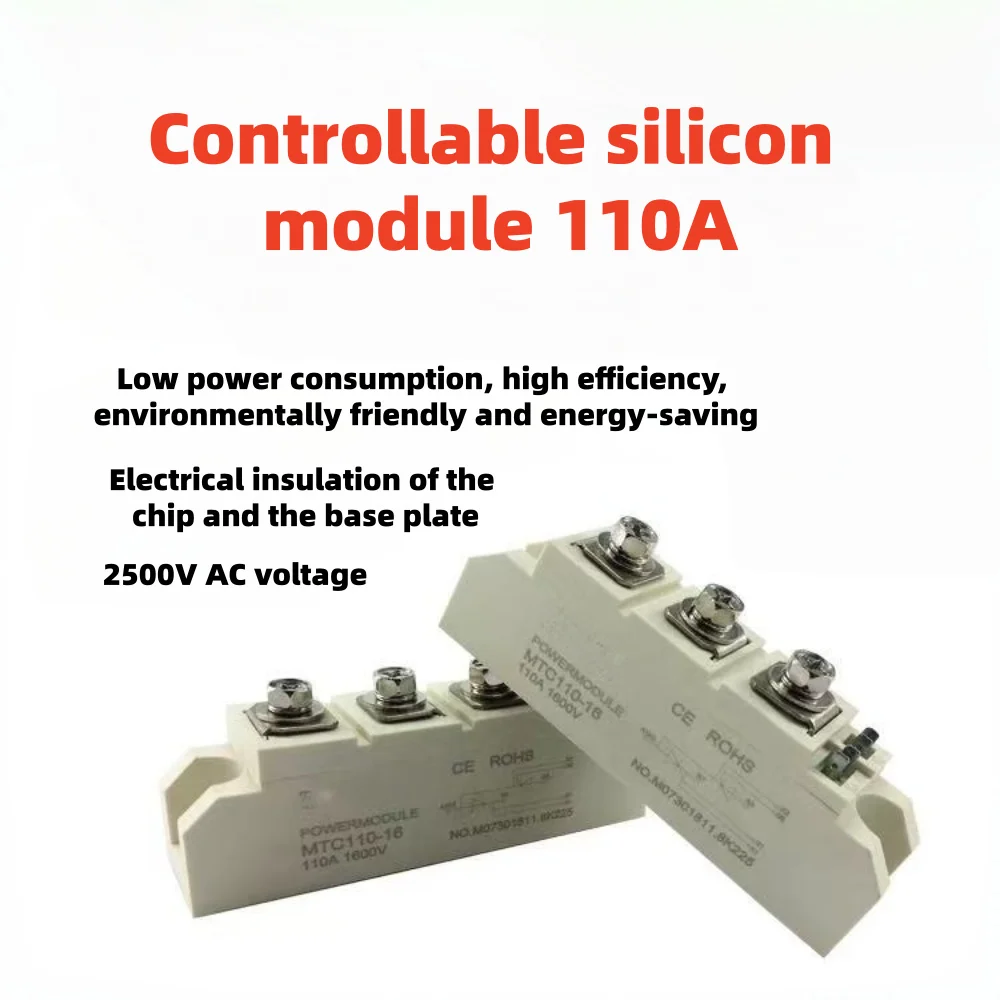 

MTC110A1600V Controllable Silicon Module -16 Heating Equipment Soft Start Thyristor MTC160MTC200