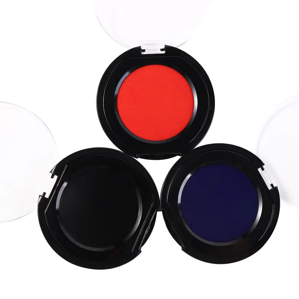 Mini tampone per impronte digitali rosso blu nero, ad asciugatura rapida, tampone per timbri trasparenti, tampone per impronte digitali per notaio, tampone per firma anti-contraffazione
