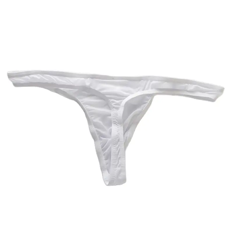 CLEVER-MENMODE 5 pz/Kit uomini Sexy perizoma G String biancheria intima di seta del ghiaccio mutandine Ultra sottili T-back hombre mutande Lingerie erotica