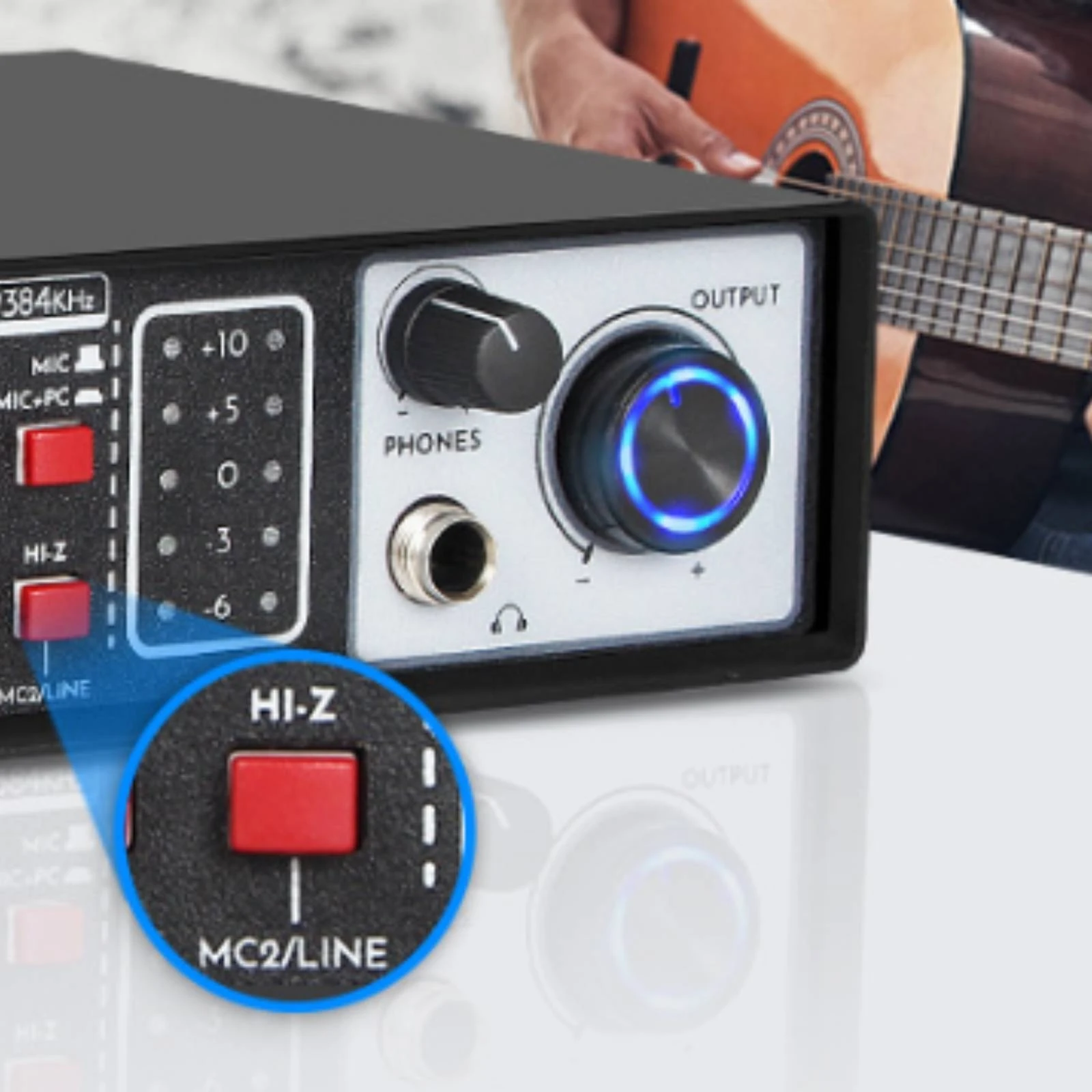 

USB Audio Interface Plug-and-Play Audio Interface with Type-C USB Mixing Console Professional Sound Board Tabletop for Creators