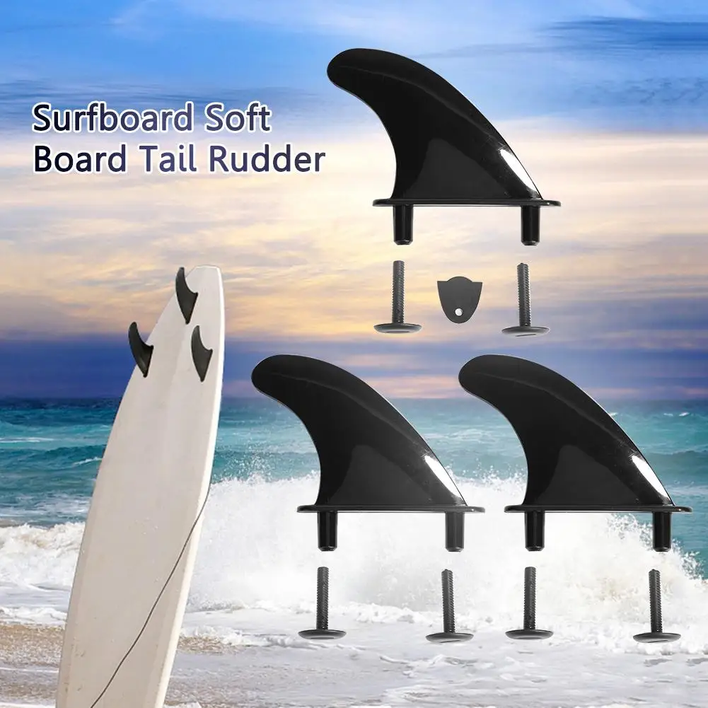 

3pcs Soft Surf Fins for Surfboard Softboard Stand Up Paddle Board Accessories Surfboard Professional Water Fins