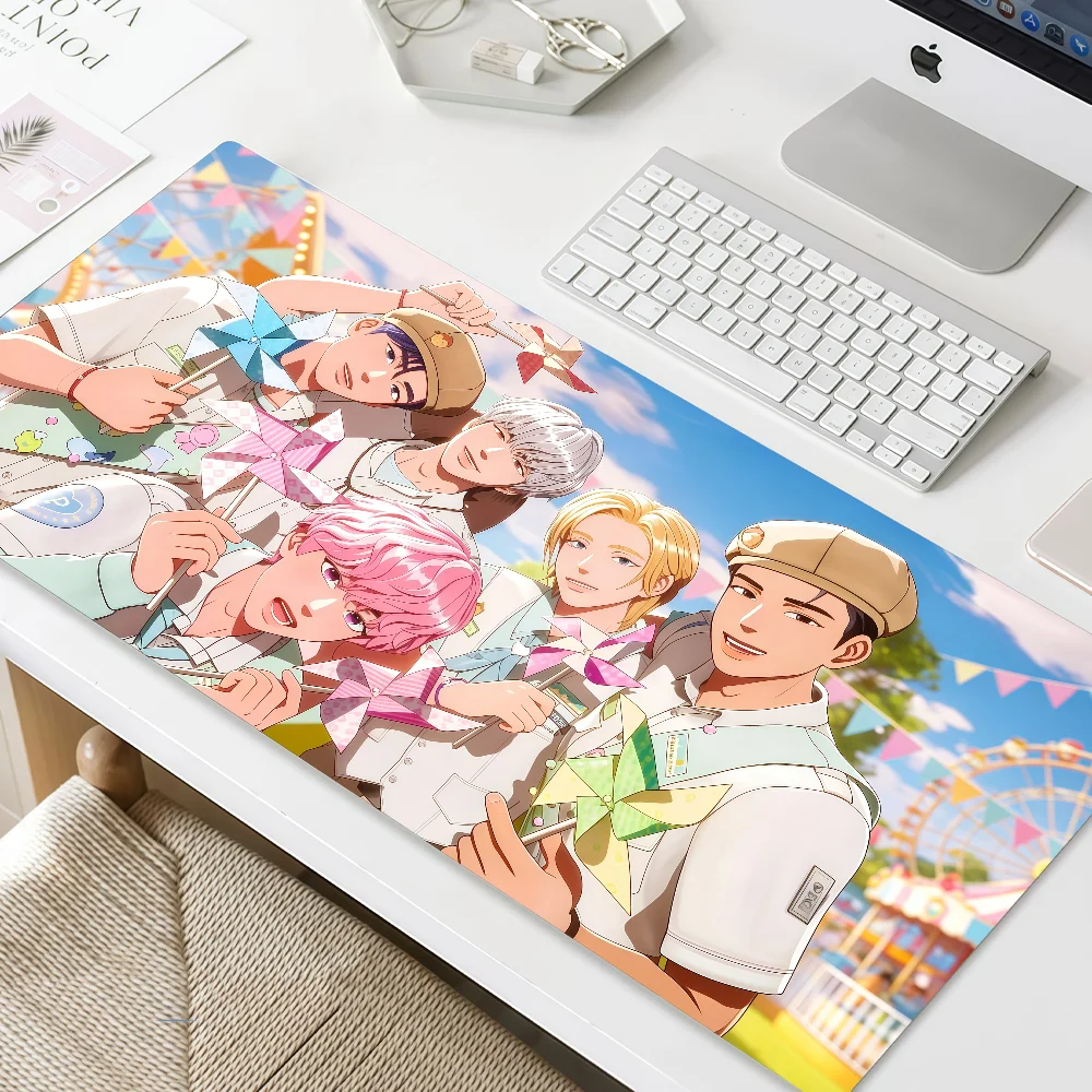 Mouse Pad MousePad Non-slip Lockedge P-PLAVE Office Student Gaming Boy Group Thickened Large Virtual Writing Pad Cushion