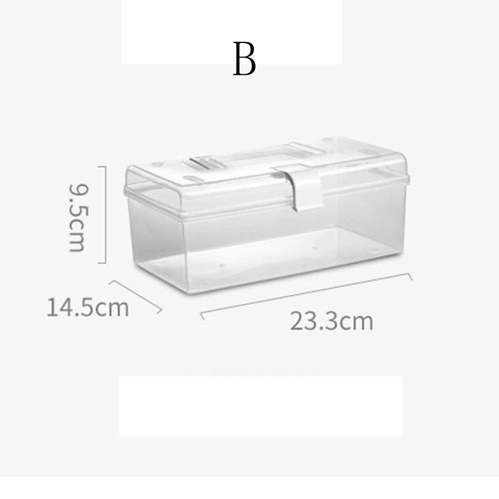 Waterproof Plastic Storage Box New PP Dustproof Medicine Cabinet Sealed Large-Capacity Stationery Storage Case