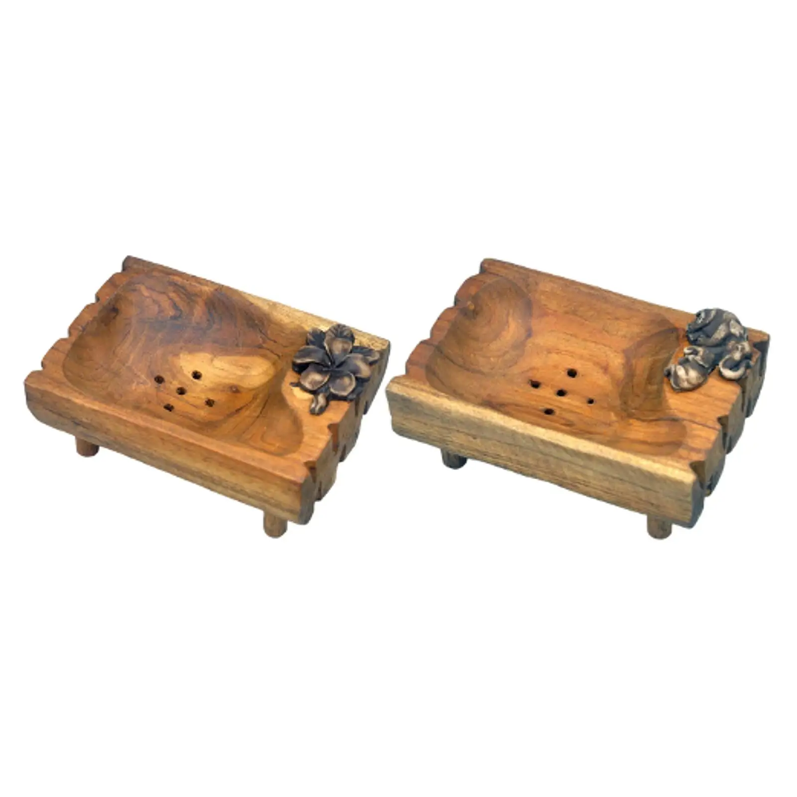 

Elegant and non-slip wooden soap dish, decorative for kitchen and bathroom