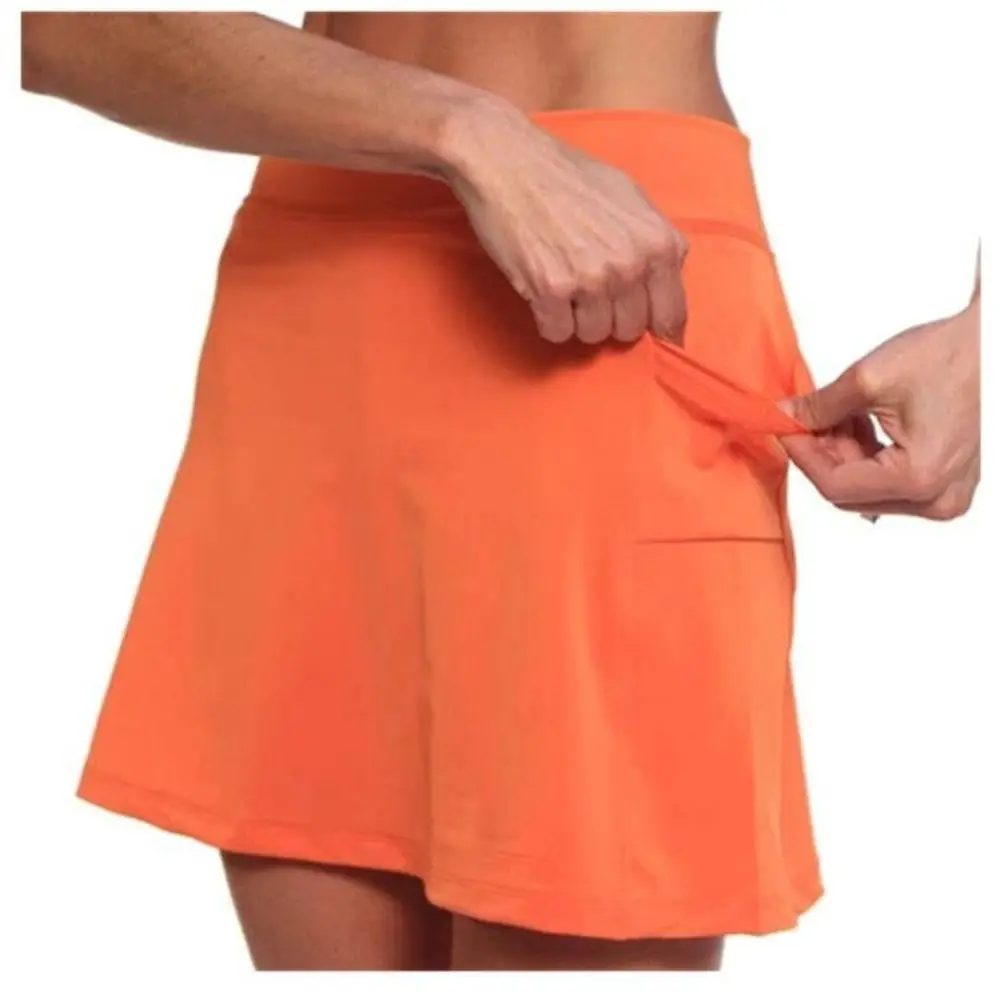 

Fitness Sports Skirt Shorts Casual High Waist Running Tennis Golf Shorts Solid Color Breathable Slim Knee-Length Bottoms