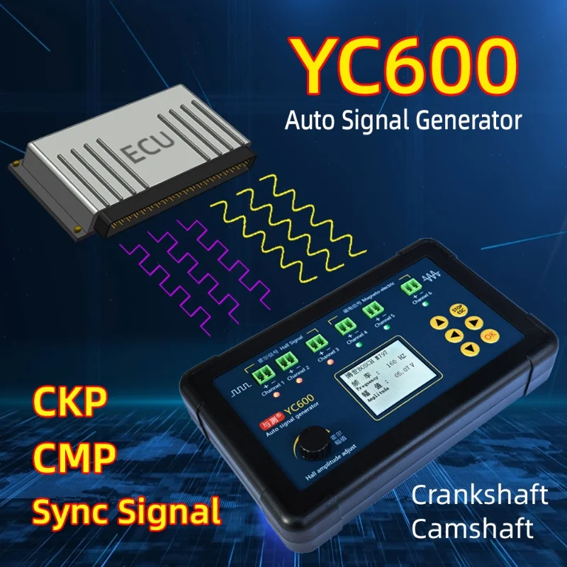 YC600 Six-channel Automobile Signal Generator ECU Computer Maintenance Tester Crankshaft Camshaft Sensor Simulator view 4