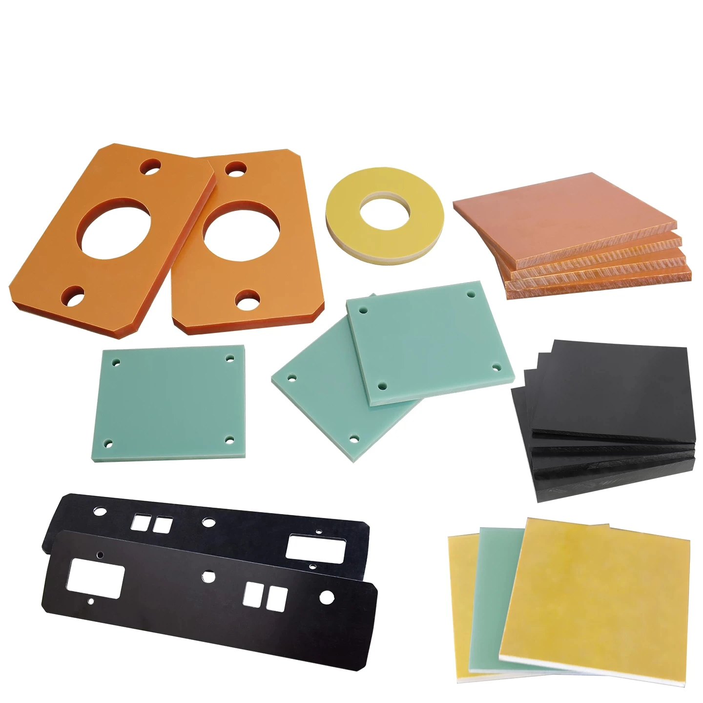 100x100x1mm 3240 Epoxy Resin Board FR4 Insulation Board Electric Board Fiberglass High Temperature Resistant