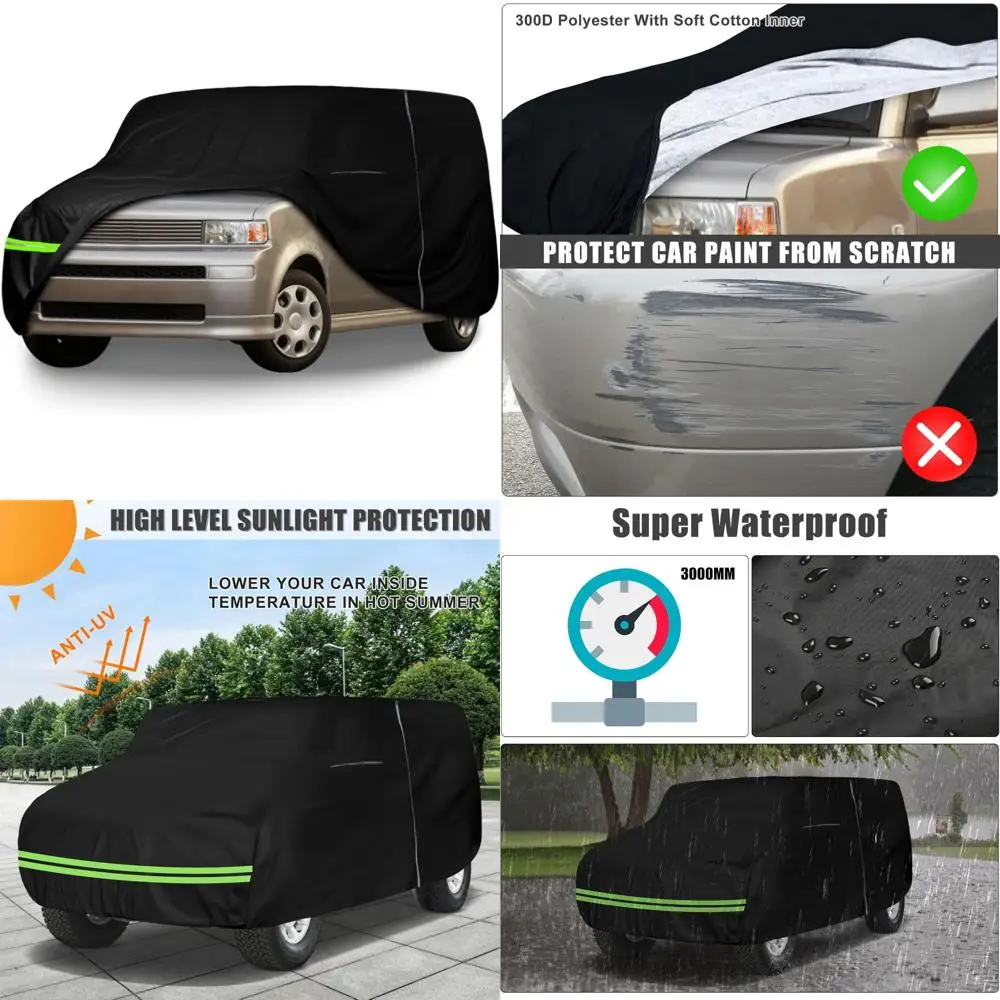 

Всепогодный автомобильный чехол из ткани Оксфорд 300D с хлопковой подкладкой для Toyota/Scion xB 2003-2007 годов, водонепроницаемая защита