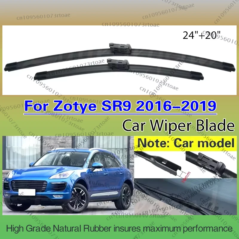 

Car Wiper For Zotye SR9 2016 2017 2018 2019 Front Wiper Blades Windshield Windscreen Clean Window Car Rain Brushes 24"+20"