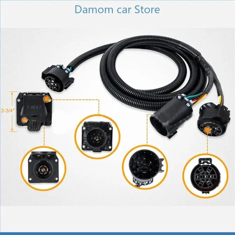 

A2UC Car Accessory 7-Foot Vehicle-Side Truck Bed Trailer Wiring Harness 7 Pin for F250 F350 F450 F550 2017-2022 HC3Z-15A416-A