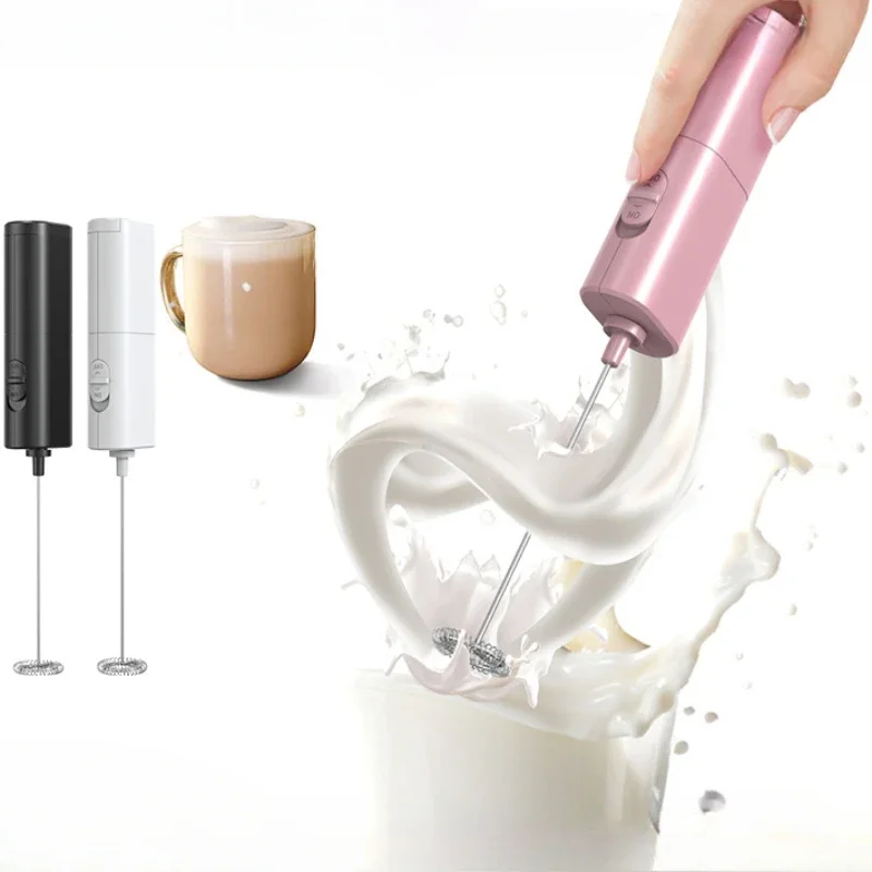 

Electric Milk Beater with Stand Foam Coffee Cappuccino Portable Mini Handheld Home Milk Beater Coffee Tool Kitchen Food Mixer