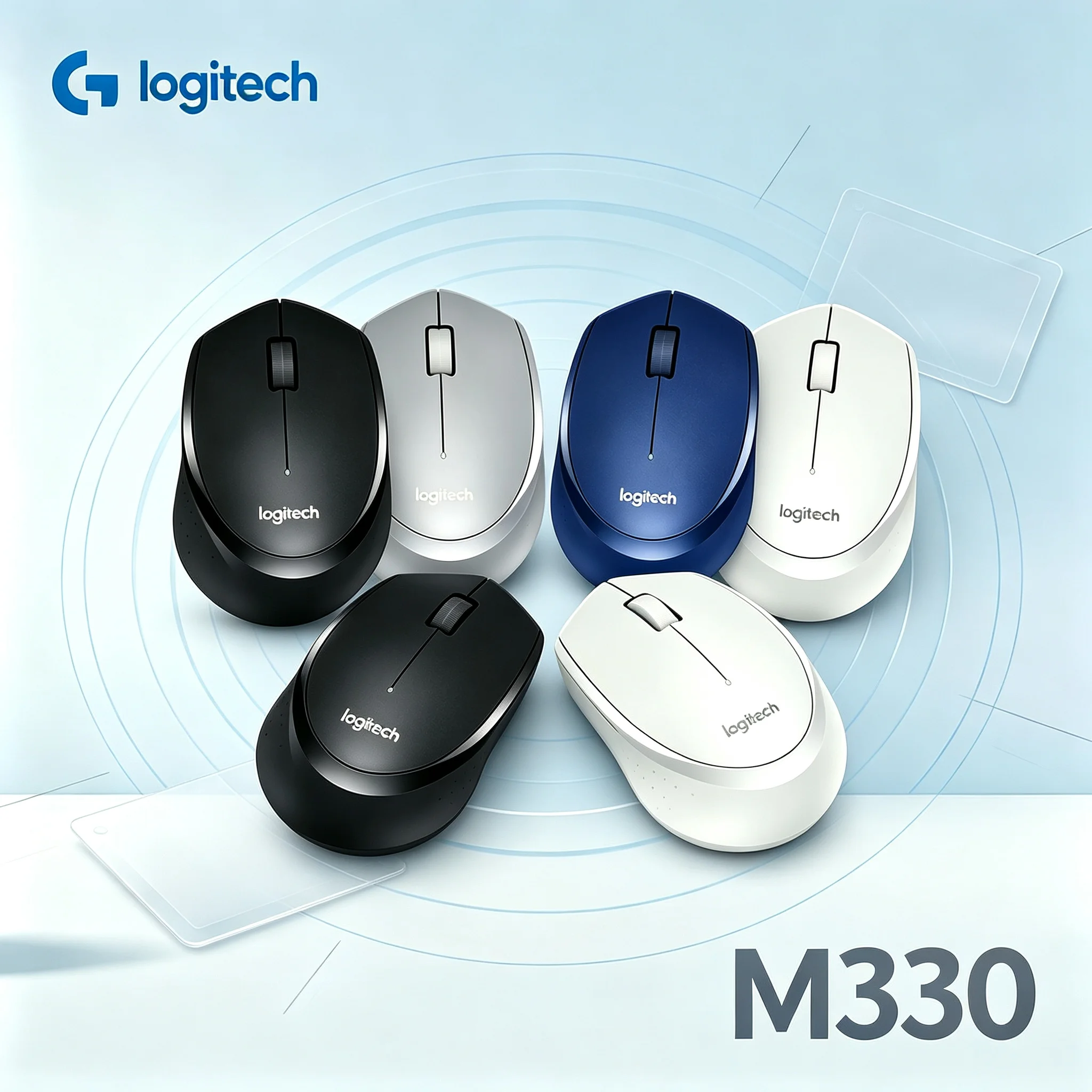 Original Logitech M330 Wireless Silent Mouse Ergonomic Comfort Mice For Desktop Notebook