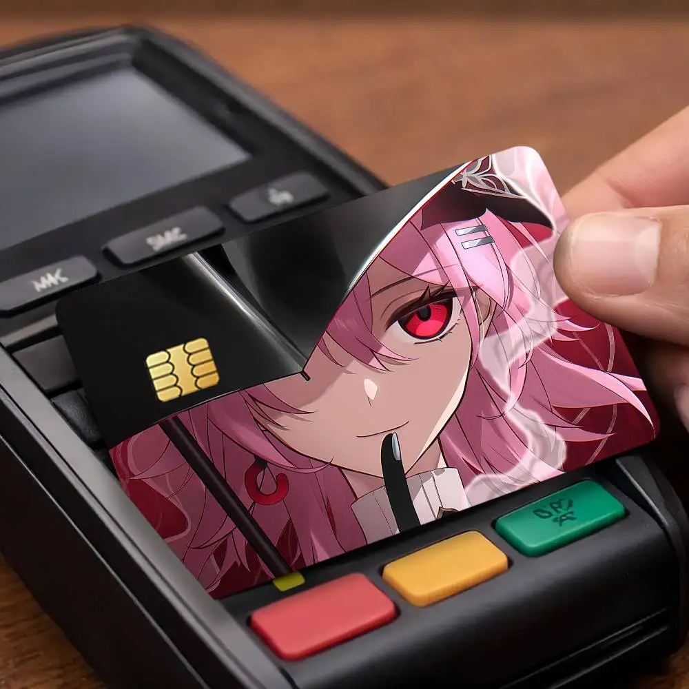 Game Honkai Star Rail Evernight Credit Card Public Transportation Cards Protective Sticker Waterproof Card Face Decoration 4PCS