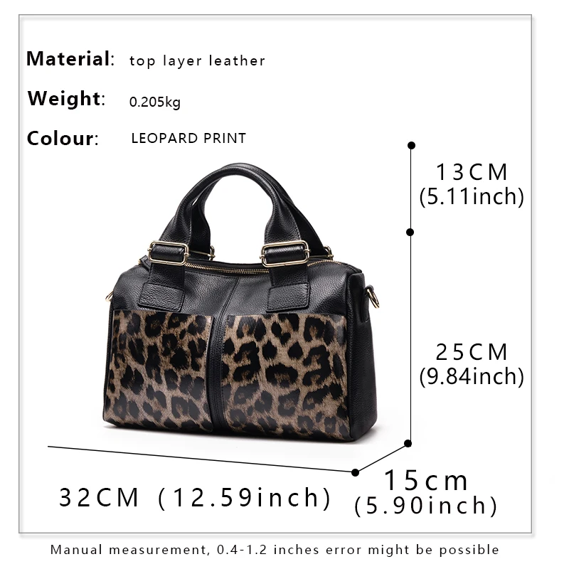 Aidrani-Bolsa de alta capacidade para mulheres, elegante leopardo, feita de couro de alta qualidade, nova