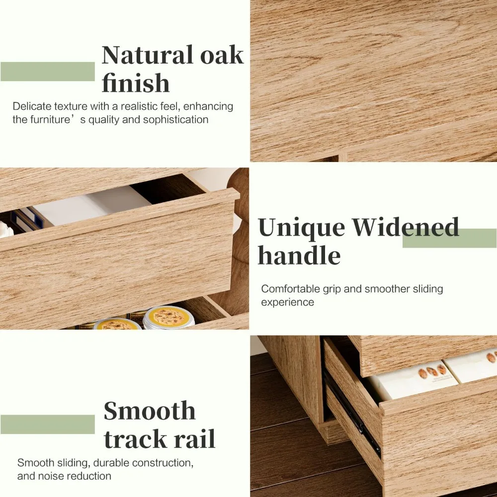 صندوق تخزين كبير مع 6 أدراج للملابس وغرفة المعيشة وغرفة النوم وتنظيم حامل التلفزيون