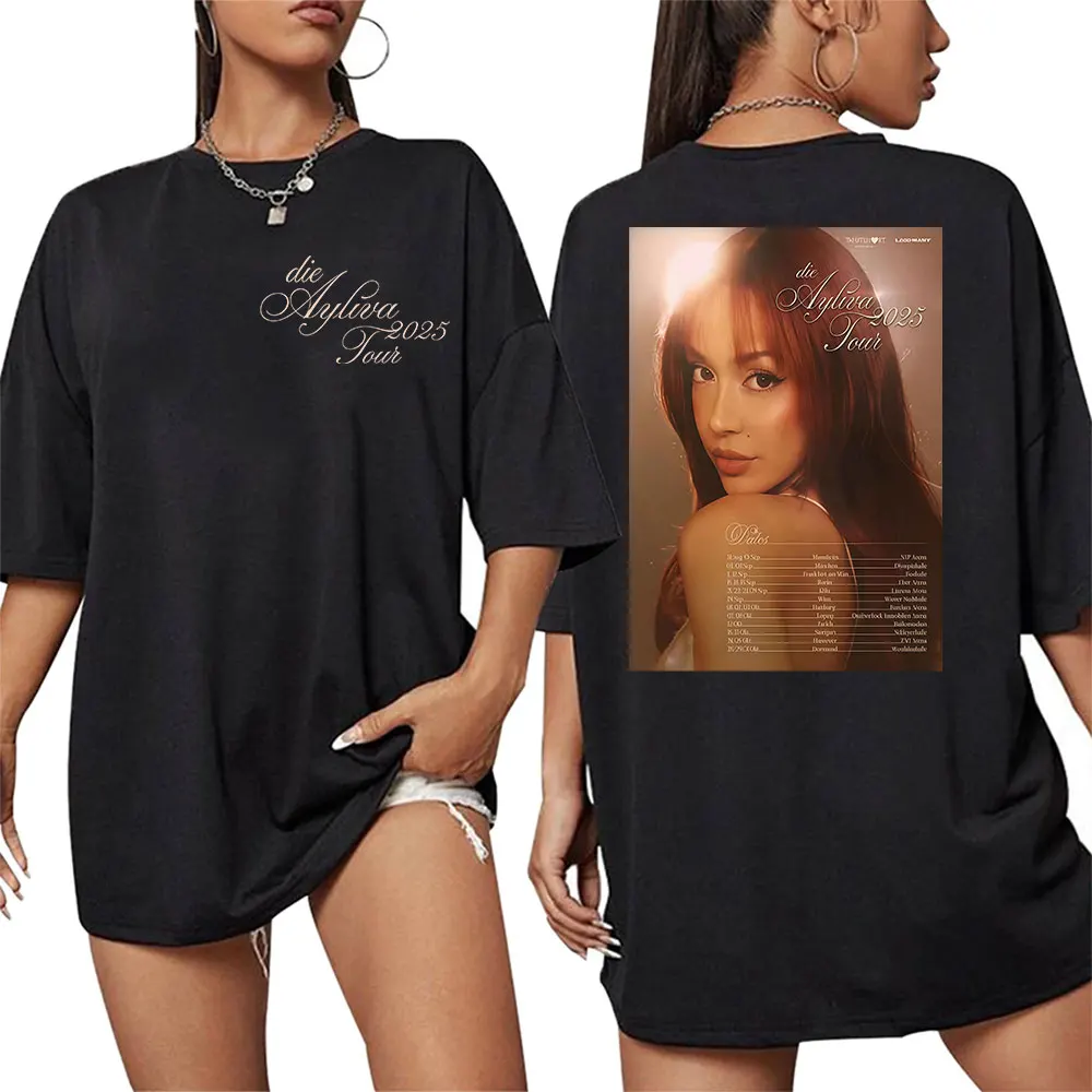 

Die Ayliva Tour 2025 Graphic Print T Shirt Men Women Harajuku Retro High Quality T-shirt Casual Fashion Cotton Oversized Tshirts