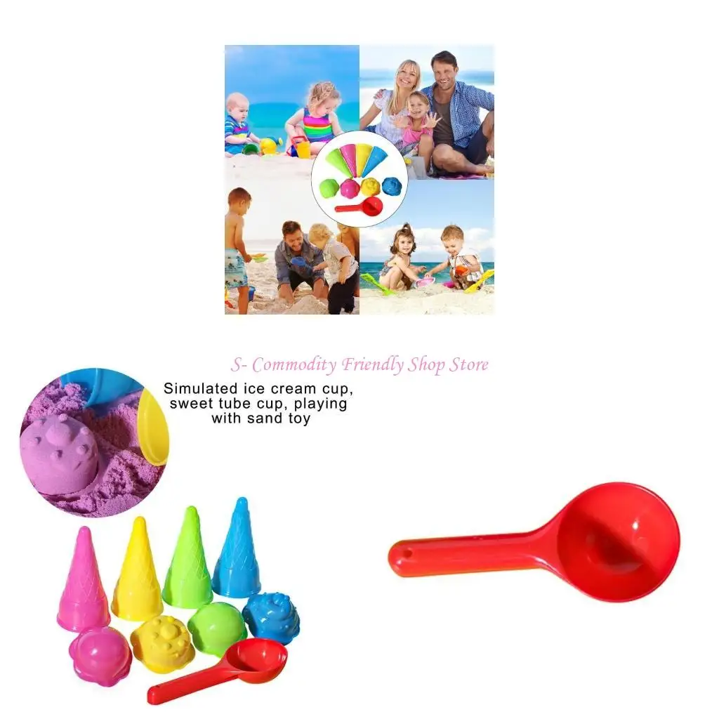

85AE Ice Cream Beach Building Mold Supplies for Kids Gadgets for Sand & Beach