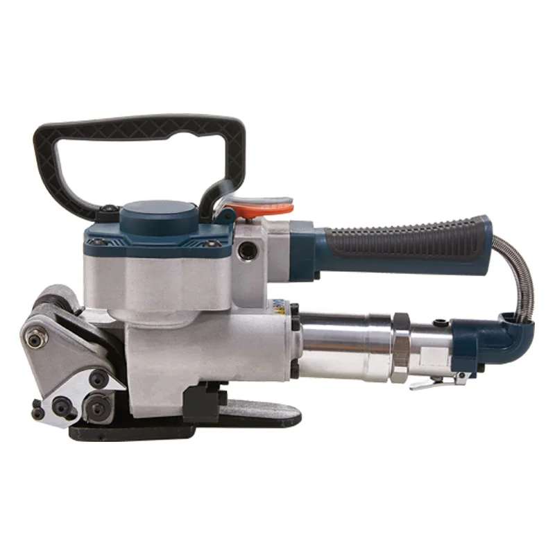 Free Button Pneumatic Baler Automatic Portable Steel Strapping Machine Hot-melt Wooden Box Packing Machine B19