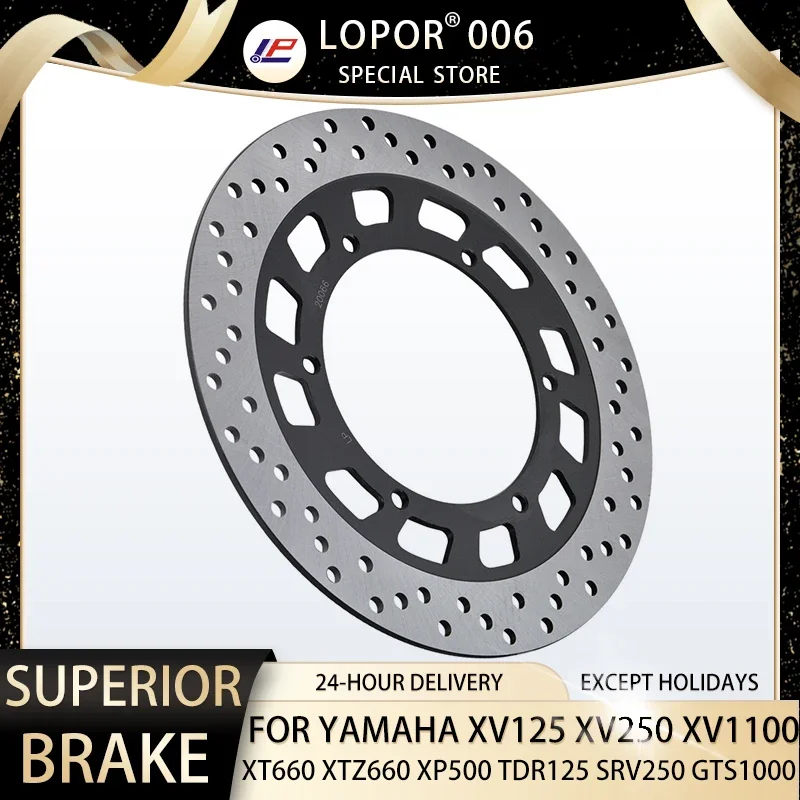 LOPOR-Rotor de disque de frein avant pour motos Yamaha, 282mm, pour modèles GTS1000, SRV250, TDR125, XP500, compte pour femme, XV1100, XV125, XV250, Virago