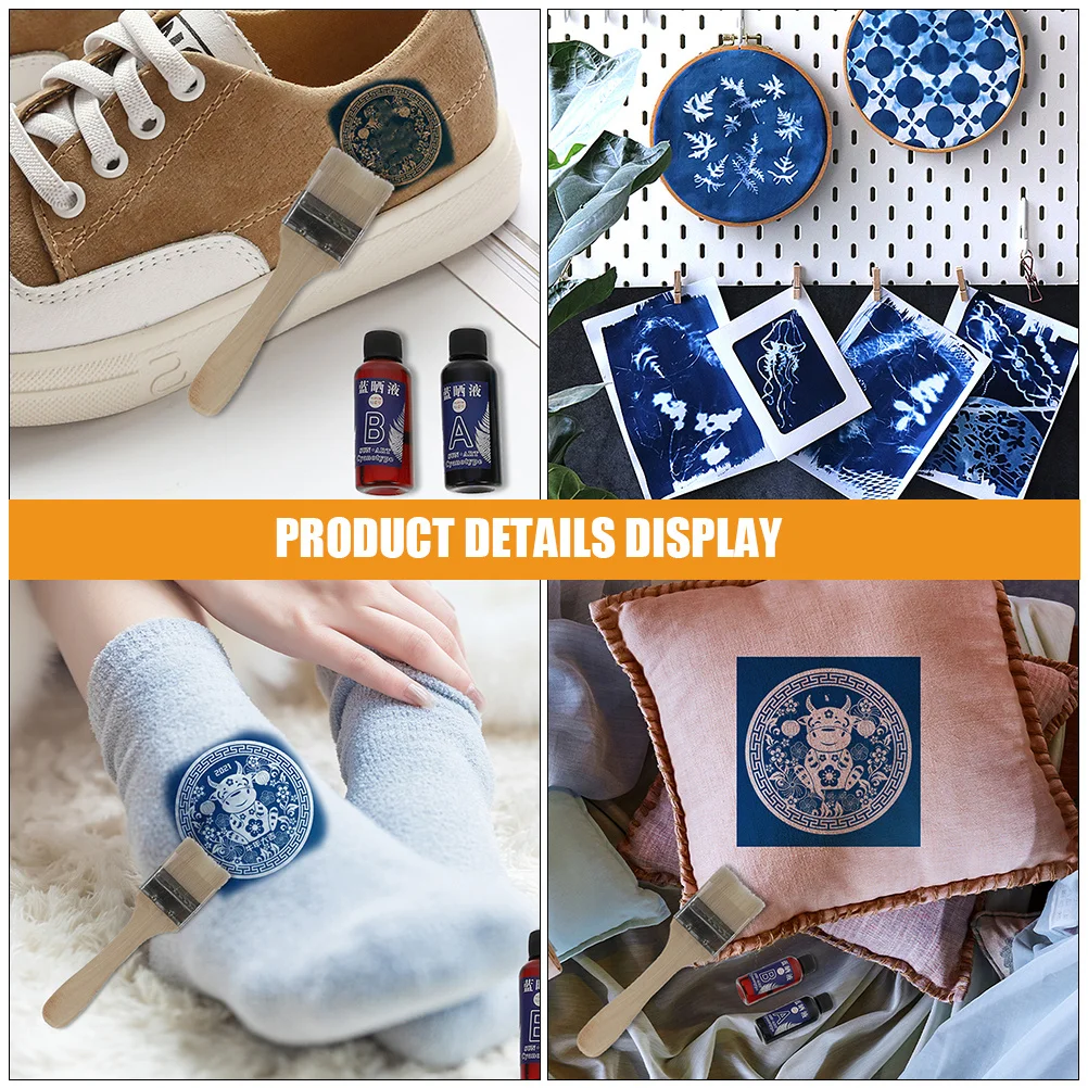 1 مجموعة 1 مجموعة Cyanotype لتقوم بها بنفسك عدة مواد الطباعة الزرقاء أصباغ السائلة أدوات عملية الحرف صنع لوازم المنزل Diy بها بنفسك المشاريع #3