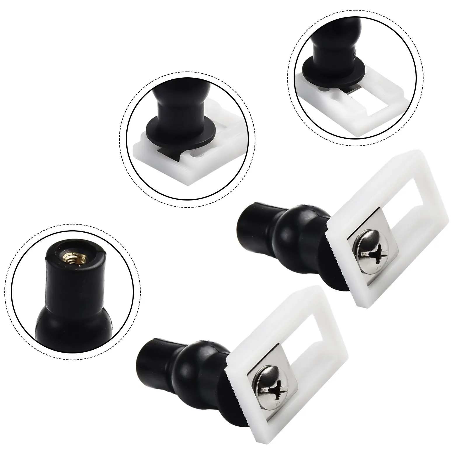 2 Pcs Toilet Seat Screws Nut Cover Lid Top Fixing Blind Hole Fitting Kits Bathroom Accessories Replacement Toilet Seat Screws
