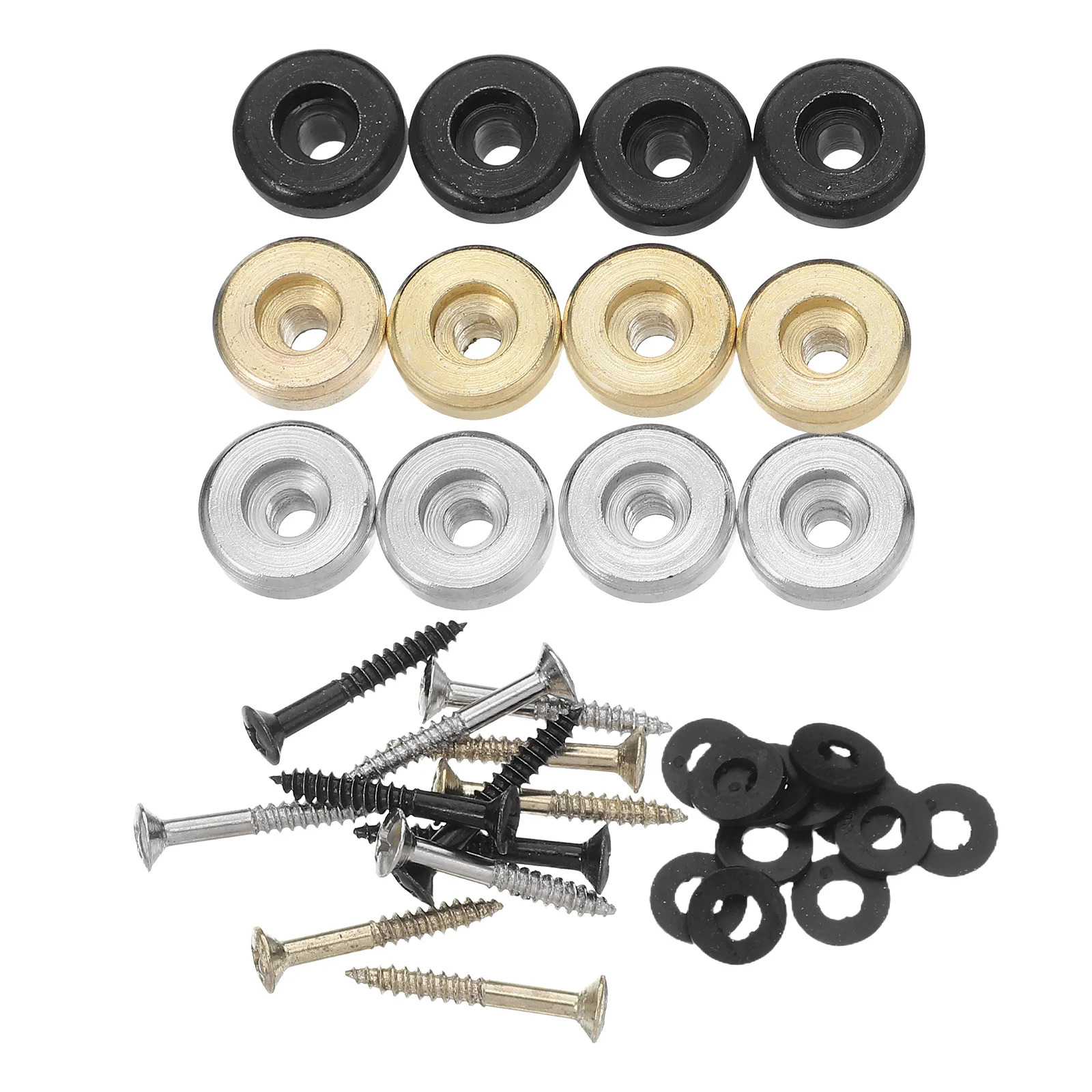

12 Pcs Electric Guitar Strap Blocks Acoustic Button Buttons Repair Tools Bass Fastener Adjustment Buckle Closures