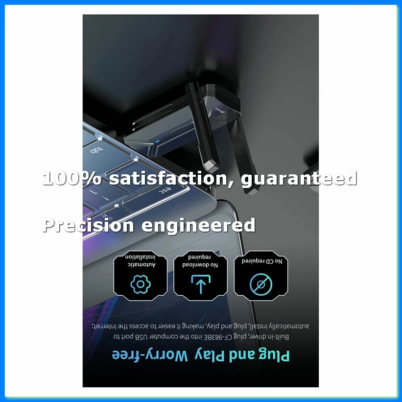 Adaptador USB WiFi7 BE6500, Tarjeta WiFi 5G 6G USB3.0, Tarjeta de Red Inalámbrica USB Wifi 7, Adaptador AX5400 para PC y Laptop-